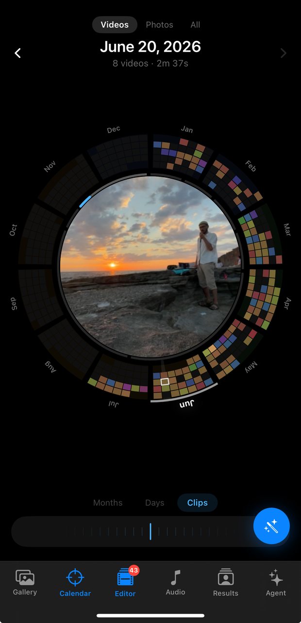 Spin the year to any day you filmed